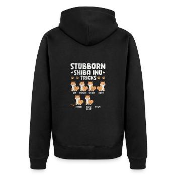 Shiba Inu Dog Dog Lover Dog Race Cadeau - Veste à capuche bio Premium Unisexe - noir - Dos - Nico (187cm)