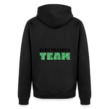 Programmeur - électronique TEAM - Veste à capuche bio Premium Unisexe - noir - Dos - Nico (187cm)