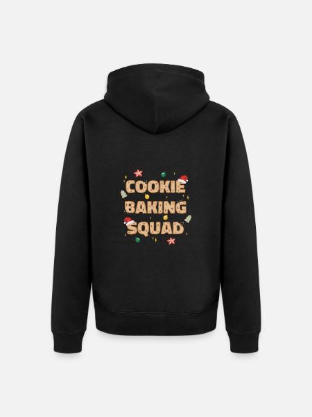 Christmas - cooke baking squad - Unisex Premium Organic Zip Hoodie - black