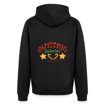 Noël - Les calories de Noël ne comptent pas - Veste à capuche bio Premium Unisexe - noir - Dos - Nico (187cm)