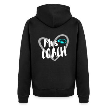Schwimmer Schwimmen Spruch - Unisex Premium Bio Zip Hoodie - Schwarz - Hinten - Nico (187cm)