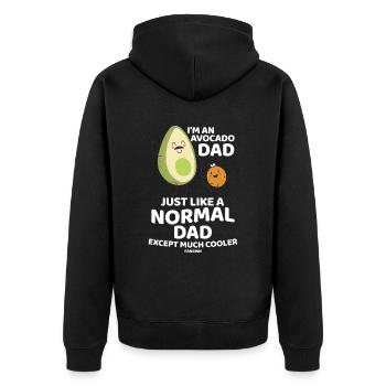 I'm An Avocado Dad Just Like A Normal Dad - Unisex Premium Organic Zip Hoodie - black - Back - Nico (187cm)
