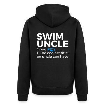 Nageur Nageant Dicton - Veste à capuche bio Premium Unisexe - noir - Dos - Nico (187cm)