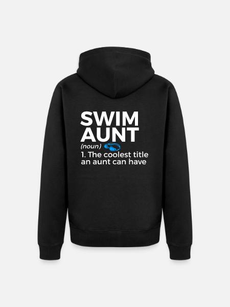 Schwimmer Schwimmen Spruch - Unisex Premium Bio Zip Hoodie - Schwarz