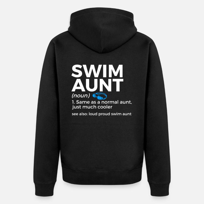 Nageur Nageant Dicton - Veste à capuche bio Premium Unisexe - noir