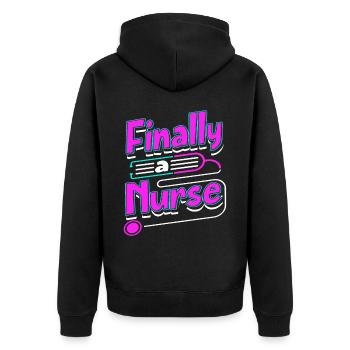 Infirmières infirmières - Veste à capuche bio Premium Unisexe - noir - Dos - Nico (187cm)
