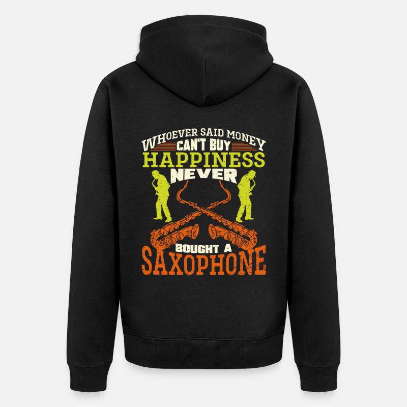 Saxophone Saxophoniste - Veste à capuche bio Premium Unisexe - noir