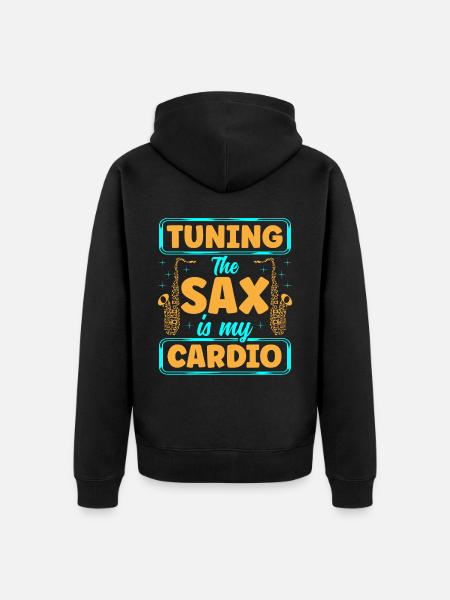 Saxophone Saxophonist - Unisex Premium Organic Zip Hoodie - black