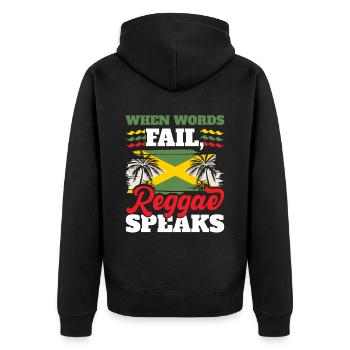 Jamaïcain Rastafari Punk Rap Rastafari Rastafarian - Veste à capuche bio Premium Unisexe - noir - Dos - Nico (187cm)
