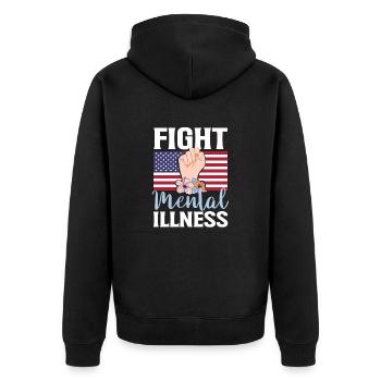 Consultant en counseling sur les maladies du cerveau - Veste à capuche bio Premium Unisexe - noir - Dos - Nico (187cm)