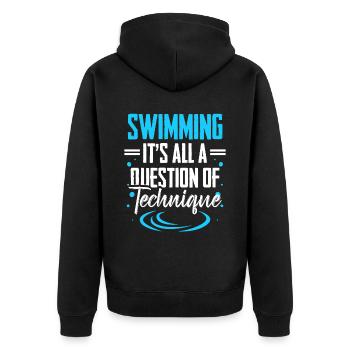 Nageurs Natation Natation - Veste à capuche bio Premium Unisexe - noir - Dos - Nico (187cm)