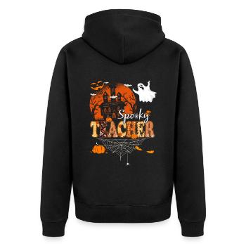 Spooky Teacher Halloween - Veste à capuche bio Premium Unisexe - noir - Dos - Nico (187cm)