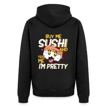 Sushi Cadeau Riz Doux Sushi - Veste à capuche bio Premium Unisexe - noir - Dos - Nico (187cm)