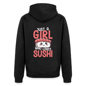 Sushi Cadeau Riz Doux Sushi - Veste à capuche bio Premium Unisexe - noir - Dos - Nico (187cm)