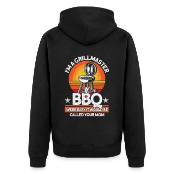 Bbq Grilling Meat Lover Grill Party Food Bbq - Unisex Premium Organic Zip Hoodie - black - Back - Nico (187cm)