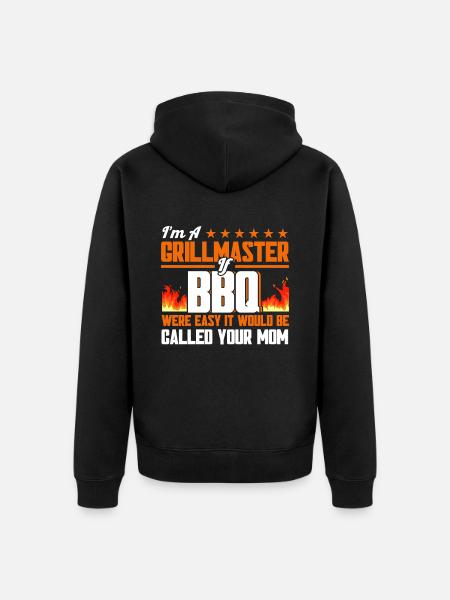 Bbq Grillen Vleesliefhebber Grill Partij Eten Bbq - Uniseks Premium bio ziphoodie - zwart
