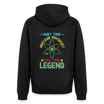 Physique Phyiker Lustig Physique nucléaire - Veste à capuche bio Premium Unisexe - noir - Dos - Nico (187cm)