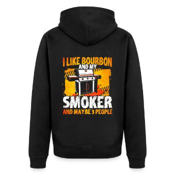 Bbq Grill Meat Lovers Grill Party Food Bbq - Unisex Premium Organic Zip Hoodie - black - Back - Nico (187cm)