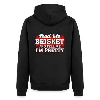 Bbq Grill Meat Lovers Grill Party Food Bbq - Unisex Premium Organic Zip Hoodie - black - Back - Nico (187cm)