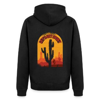 Jardin de cactus - Veste à capuche bio Premium Unisexe - noir - Dos - Nico (187cm)