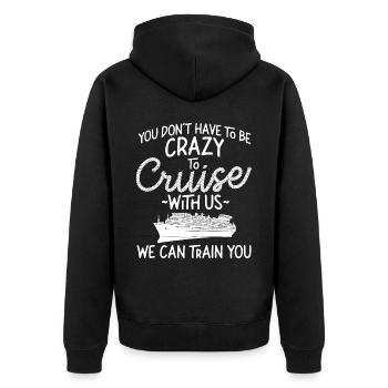 Cruise Ship Vacation Girl Friends - Unisex Premium Organic Zip Hoodie - black - Back - Nico (187cm)