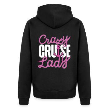 Bateau de croisière Vacances Fille Folle - Veste à capuche bio Premium Unisexe - noir - Dos - Nico (187cm)