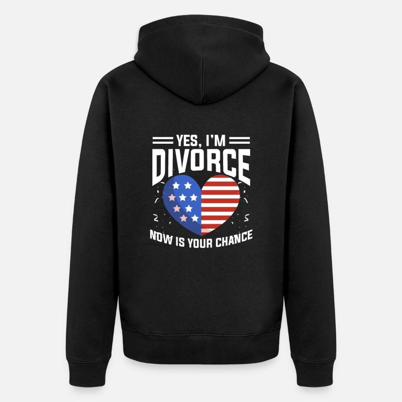 Scheidung Ehekrise - Unisex Premium Bio Zip Hoodie - Schwarz
