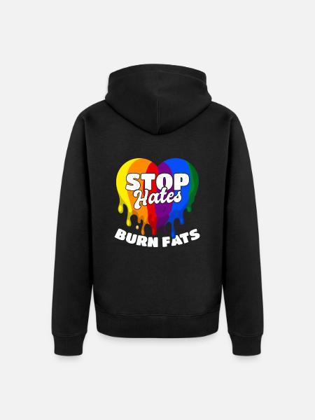 LGBT Pride Fitness - Unisex Premium Organic Zip Hoodie - black
