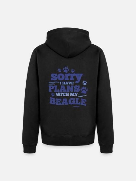Beagle Dog Lovers - Unisex Premium Organic Zip Hoodie - black