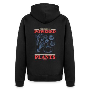 Cette mère est alimentée par des plantes - Veste à capuche bio Premium Unisexe - noir - Dos - Nico (187cm)