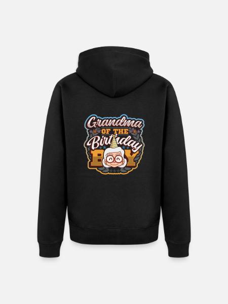 Grand-mère du garçon d’anniversaire - Veste à capuche bio Premium Unisexe - noir
