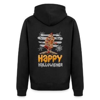 Happy Hello Viennese Mummy Costume Funny Viennese - Unisex Premium Organic Zip Hoodie - black - Back - Nico (187cm)