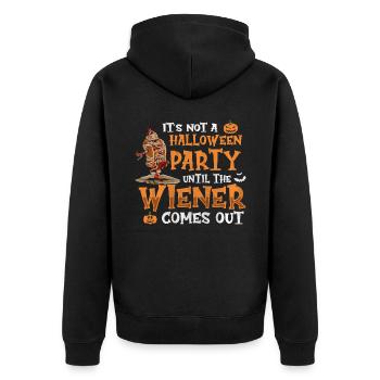 Not A Halloween Party Until The Viennese Comes Out - Unisex Premium Organic Zip Hoodie - black - Back - Nico (187cm)