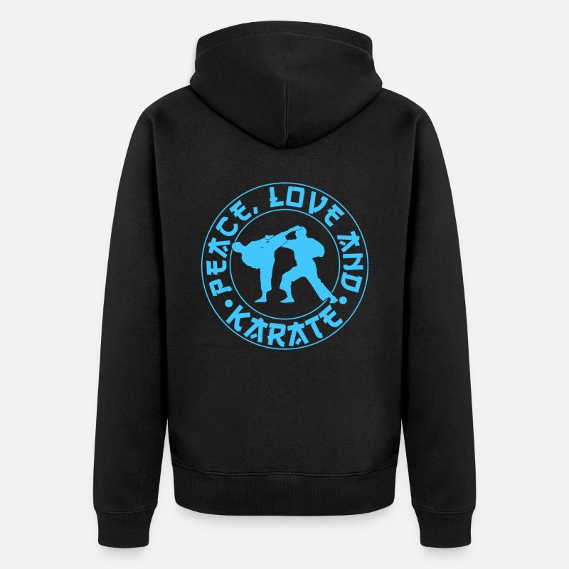 Karaté Arts Martiaux - Veste à capuche bio Premium Unisexe - noir