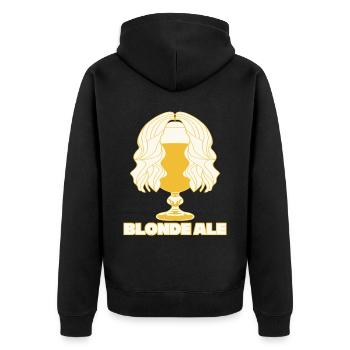 Bier Ale Bierbrauer Biertrinker - Unisex Premium Bio Zip Hoodie - Schwarz - Hinten - Nico (187cm)