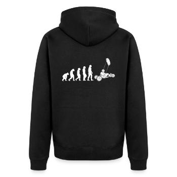 Strand-Kite Windracer Land-Kite Kite-Strandsegler - Unisex Premium Bio Zip Hoodie - Schwarz - Hinten - Nico (187cm)