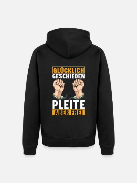 Geschieden Scheidung - Unisex Premium Bio Zip Hoodie - Schwarz