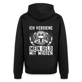 Soudage par soudeur - Veste à capuche bio Premium Unisexe - noir - Dos - Nico (187cm)