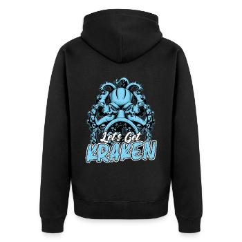 Let's get octopus - Octopus - Unisex Premium Organic Zip Hoodie - black - Back - Nico (187cm)