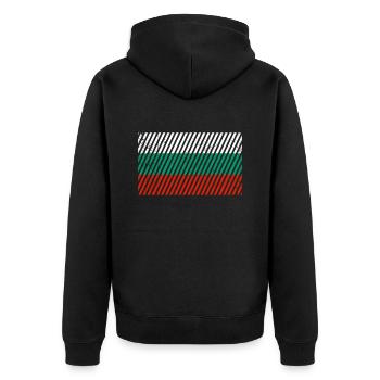 Drapeau bulgare - Veste à capuche bio Premium Unisexe - noir - Dos - Nico (187cm)
