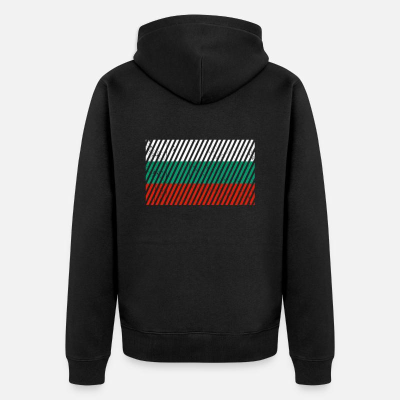Drapeau bulgare - Veste à capuche bio Premium Unisexe - noir