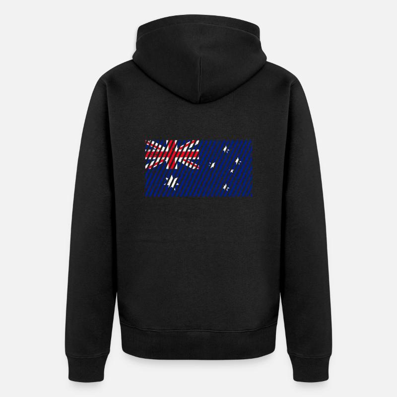 Drapeau australien - Veste à capuche bio Premium Unisexe - noir