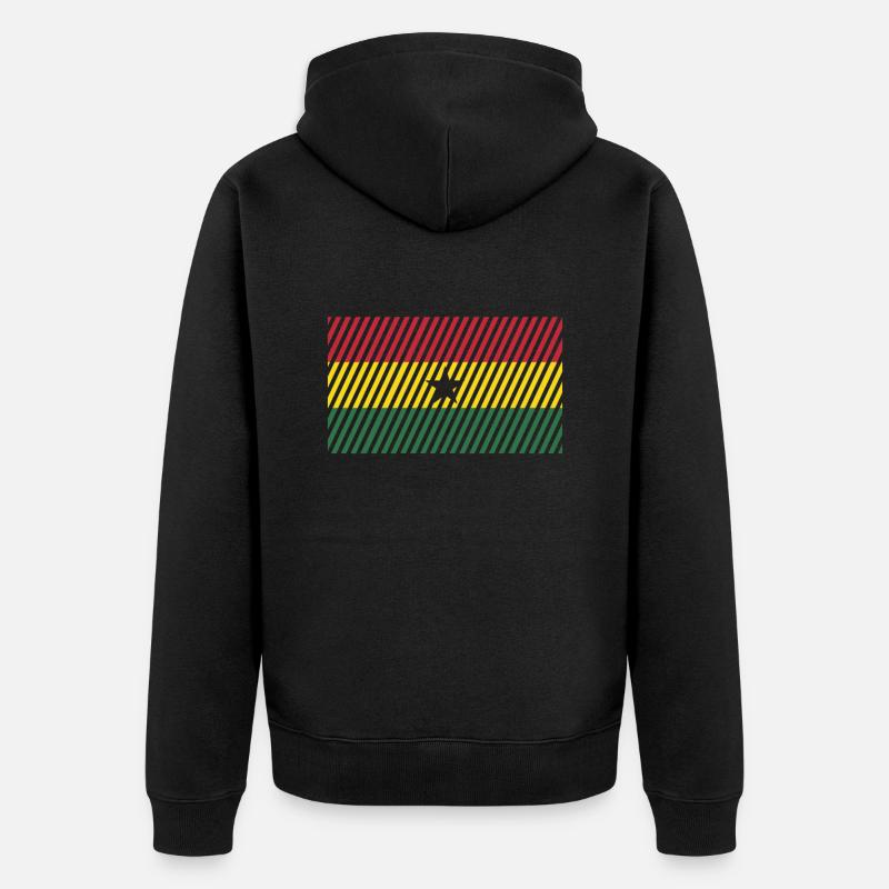 Drapeau du Sénégal - Veste à capuche bio Premium Unisexe - noir