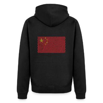 Drapeau de la Chine - Veste à capuche bio Premium Unisexe - noir - Dos - Nico (187cm)