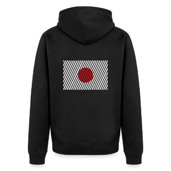 Drapeau du Japon - Veste à capuche bio Premium Unisexe - noir - Dos - Nico (187cm)