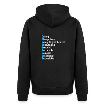 Soignant Infirmier soignant - Veste à capuche bio Premium Unisexe - noir - Dos - Nico (187cm)