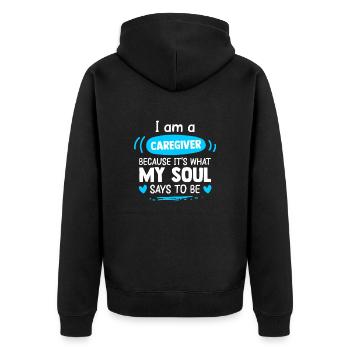 Geriatric Nurse Gift Carer - Unisex Premium Organic Zip Hoodie - black - Back - Nico (187cm)