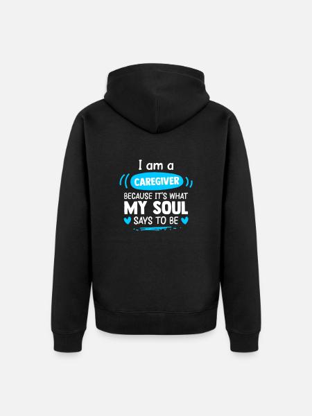 Geriatric Nurse Gift Carer - Unisex Premium Organic Zip Hoodie - black