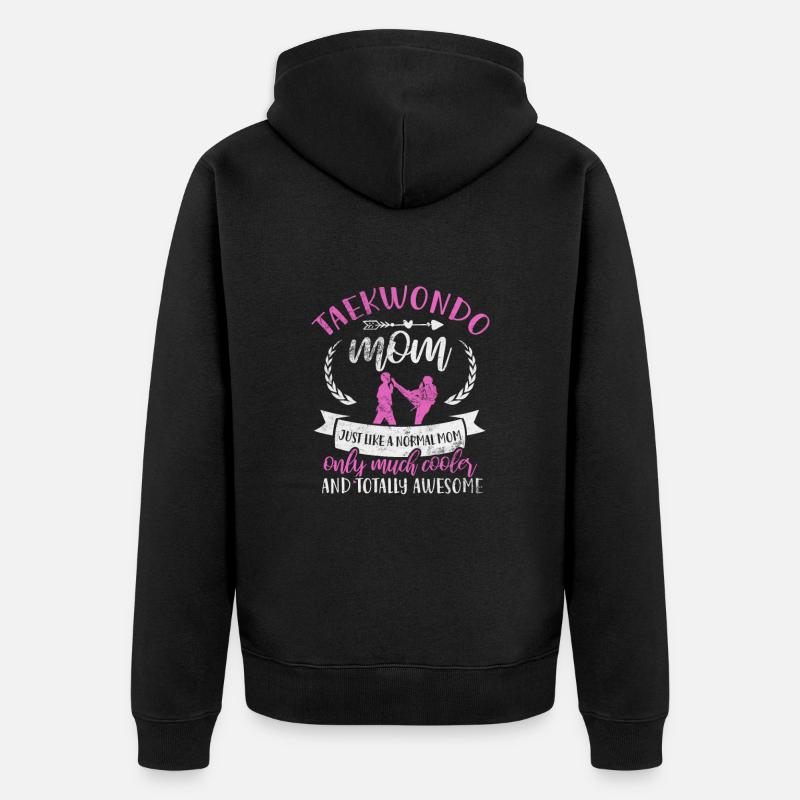 Mère de Taekwondo - Veste à capuche bio Premium Unisexe - noir