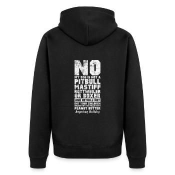 American Bulldog Dog Dog Lovers Cadeau - Veste à capuche bio Premium Unisexe - noir - Dos - Nico (187cm)